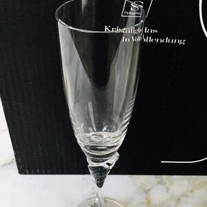 SPIEGELAU Crystal Set of 6 Vintage Fluted Champagne Glasses